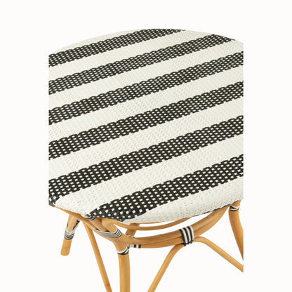 Tavolo da pranzo in rattan nero/bianco J-Line