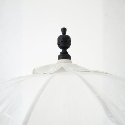 Ombrellone Flavie Legno/Cotone Ecru/Nero J-Line