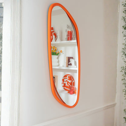 Specchio da parete irregolare MDF/vernice arancione J-Line