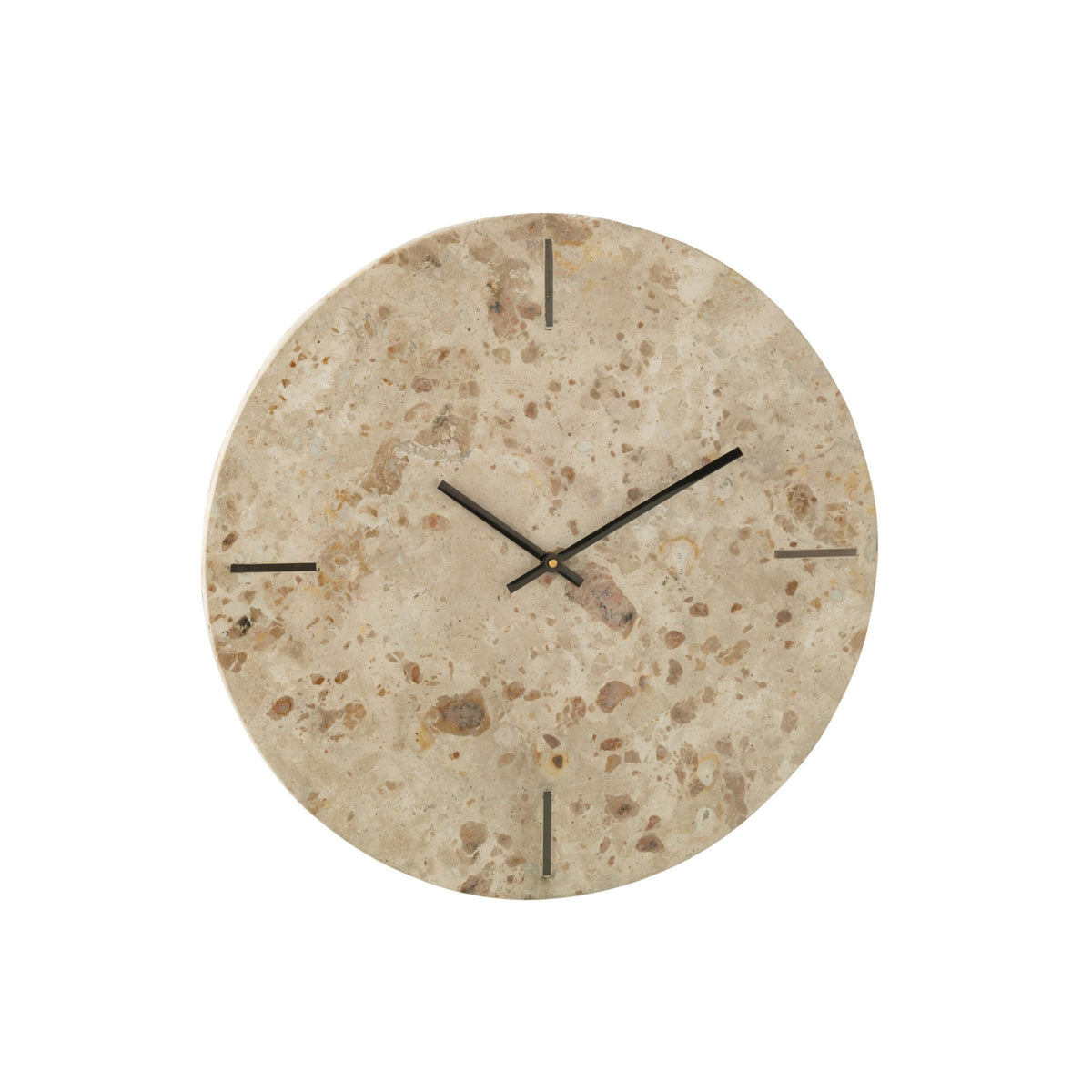 Orologio da parete rotondo marmo beige/nero J-Line