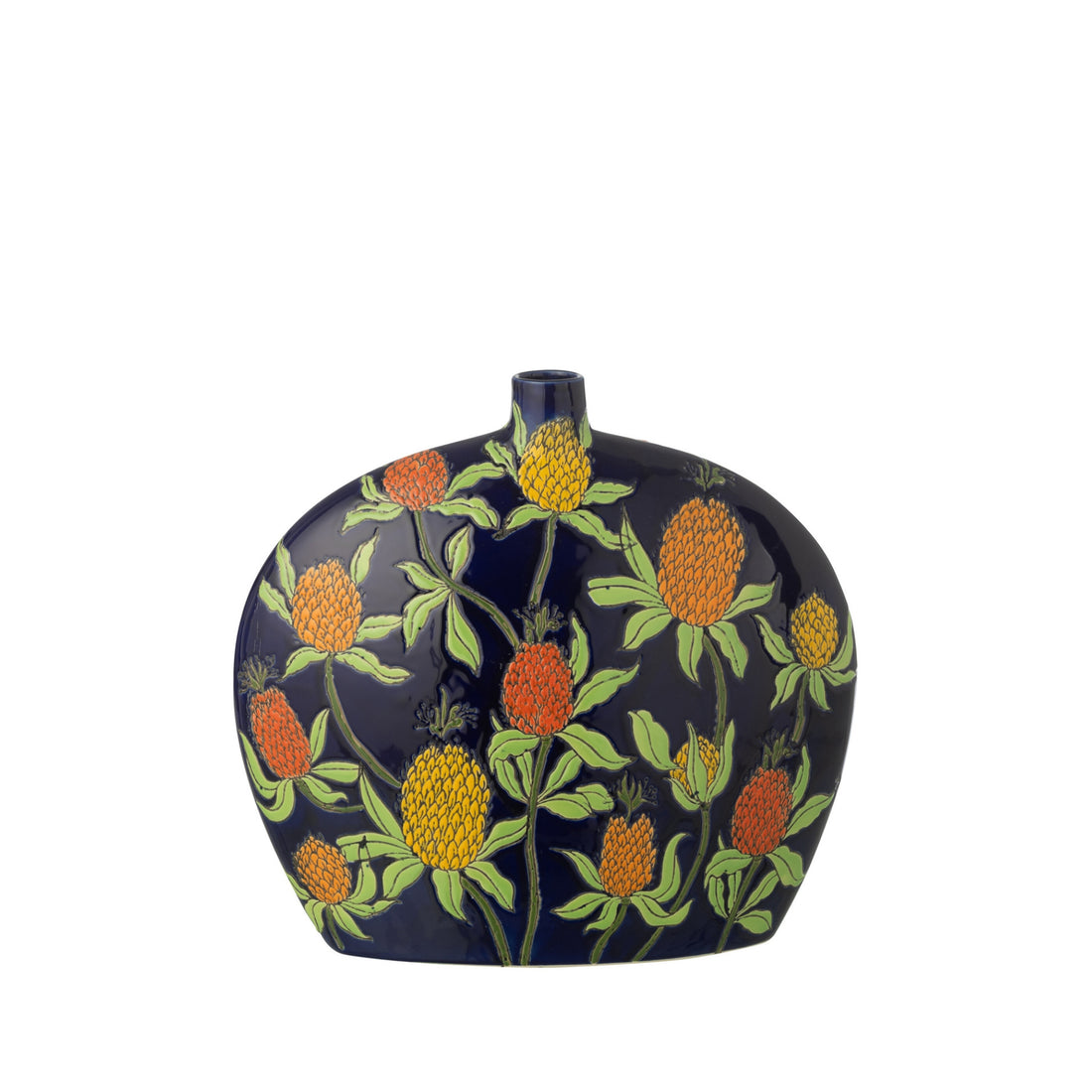 Vaso Ananas Porcellana Multicolore Medio J-Line