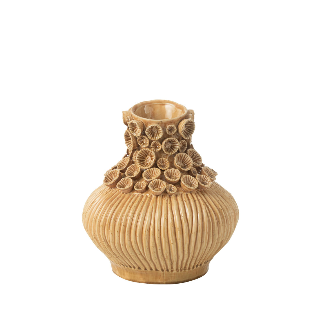 Vaso Gourd Corallo Argilla Ocra J-Line