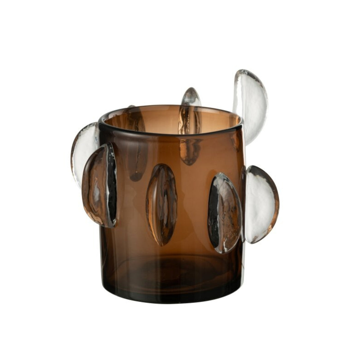 Vaso Steggy Basso Vetro Marrone J-Line