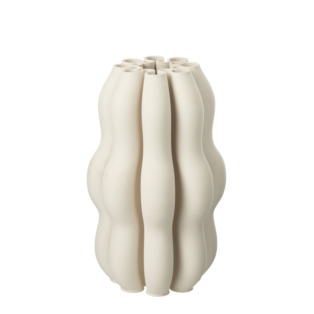 Vaso Naos Ceramica Beige Large Dia23cmxH40cm J-Line