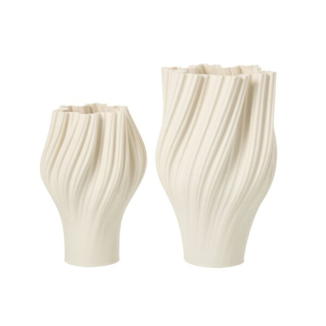 Vaso stampato in 3D in gres bianco piccolo J-Line
