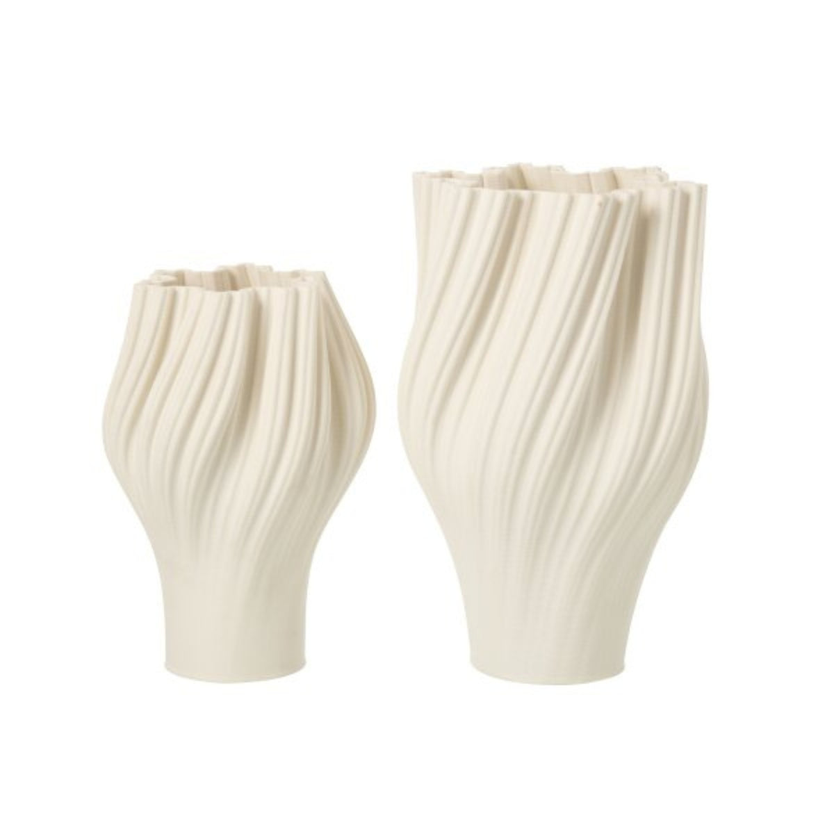 Vaso stampato in 3D in gres bianco piccolo J-Line
