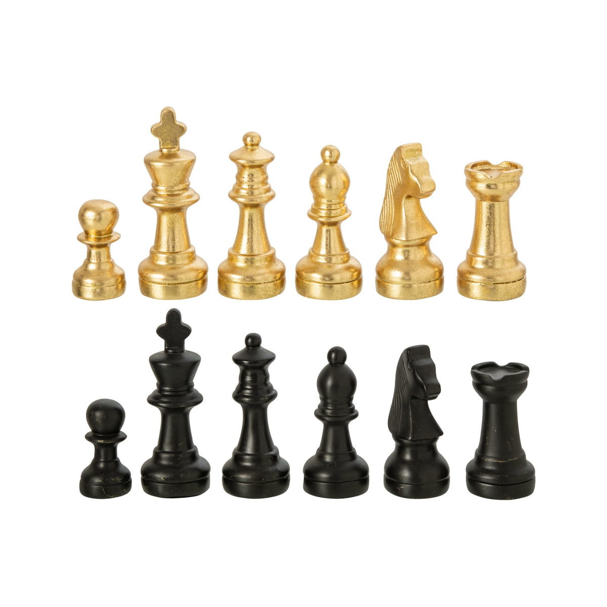 Set da scacchi Plateay Oro/Nero in poliresina J-Line