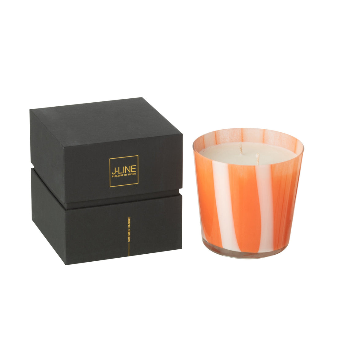 Candela profumata Noa Righe Arancione Piccola - 50 ore J-Line