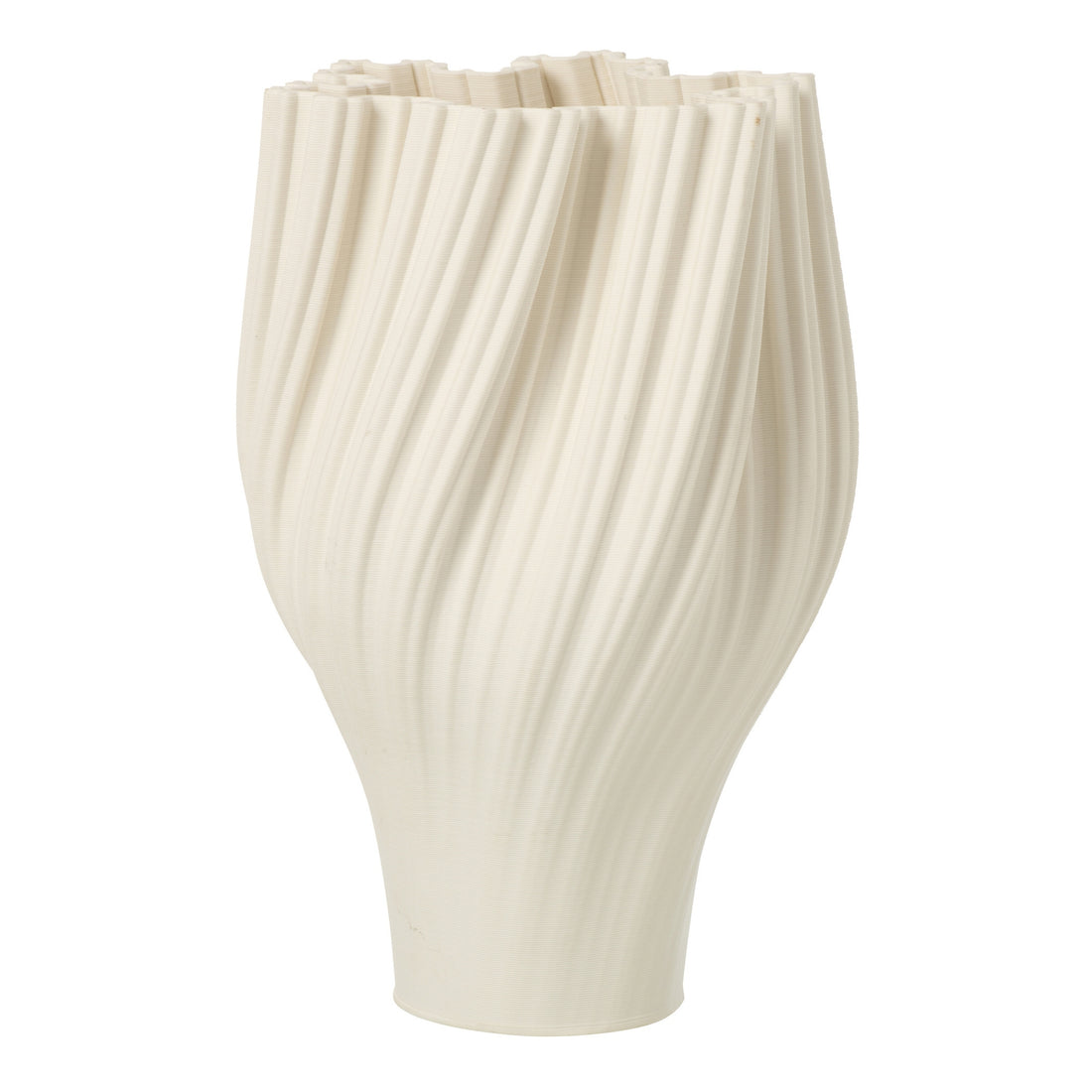 Vaso stampato in 3D in gres bianco Large J-Line
