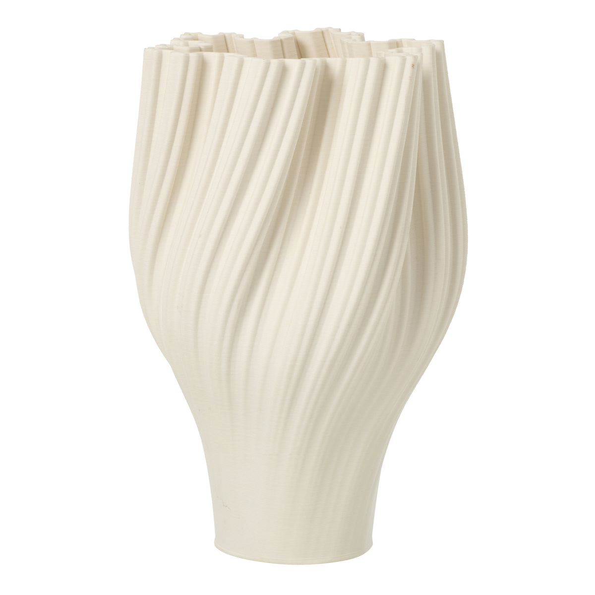 Vaso stampato in 3D in gres bianco Large J-Line