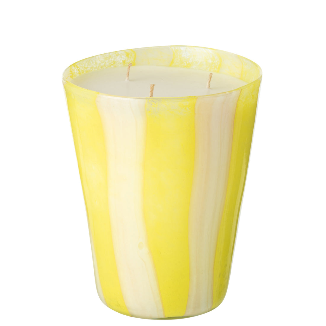 Candela profumata Noa Righe Gialle Large - 95 ore J-Line