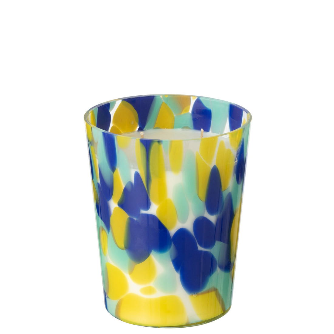 Candela profumata Noa Blu/Giallo Media - 68 ore J-Line