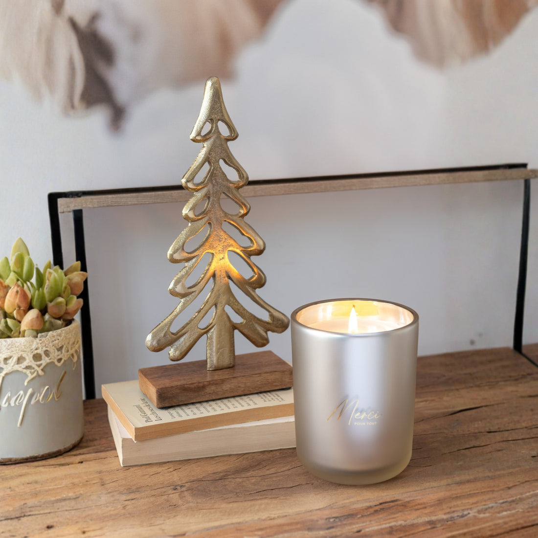 Candela profumata Merci Beige Small 35 ore