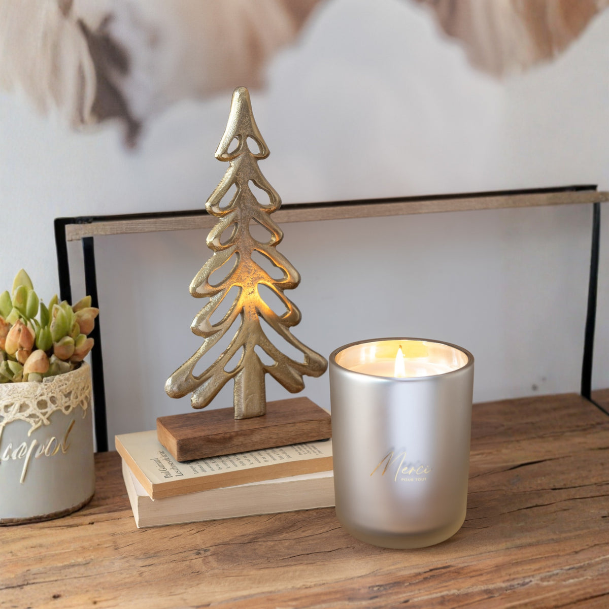 Candela profumata Merci Beige Small 35 ore