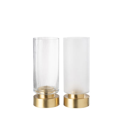 Set di 2 candelabri Pia Mezzo Oro Medio