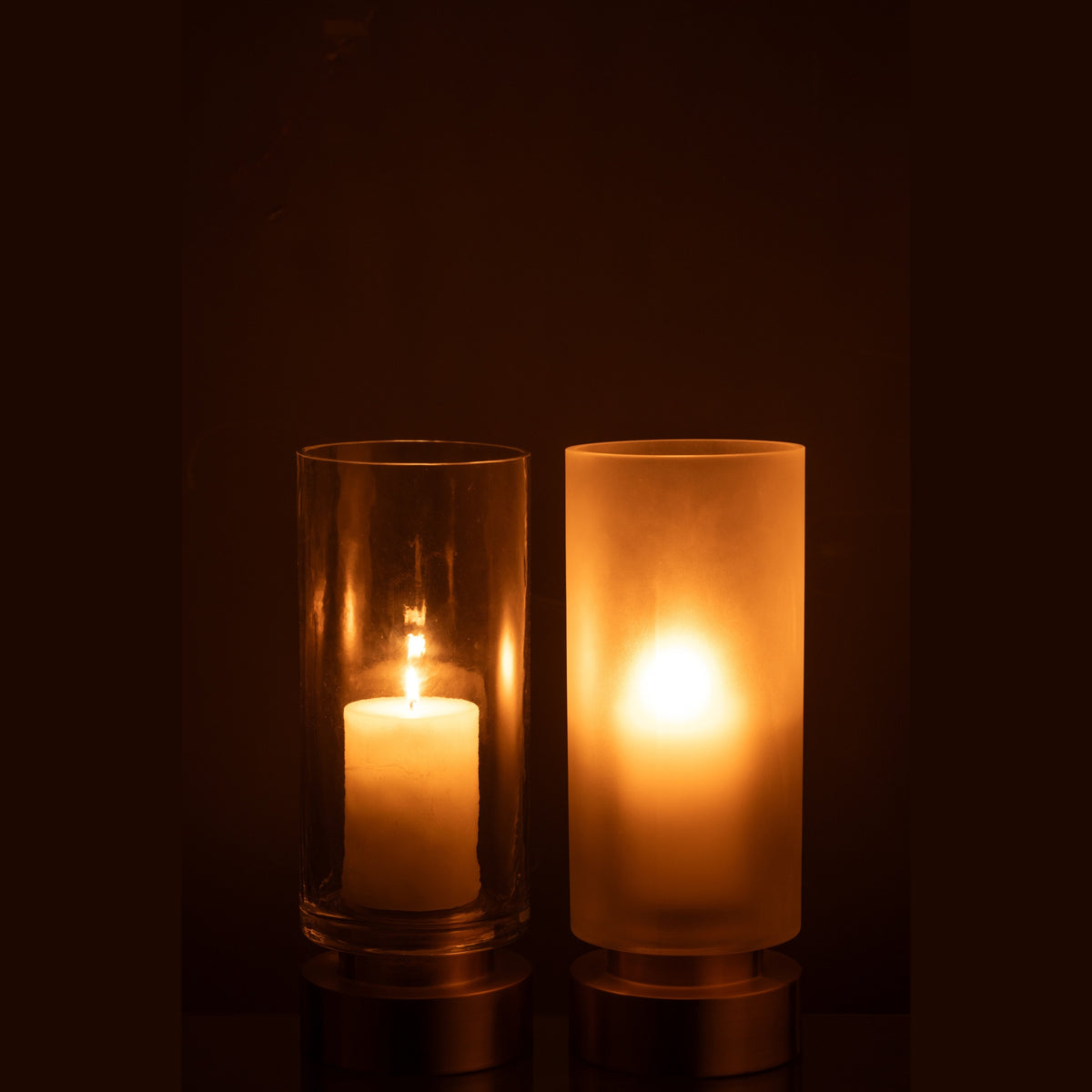 Set di 2 candelabri Pia Mezzo Oro Medio