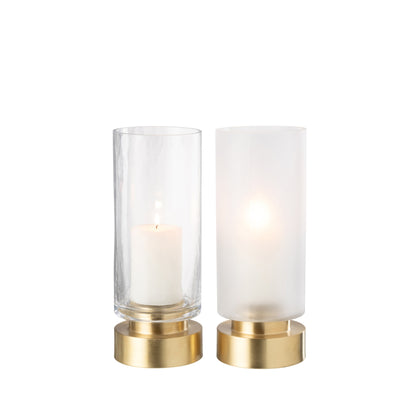 Set di 2 candelabri Pia Mezzo Oro Medio