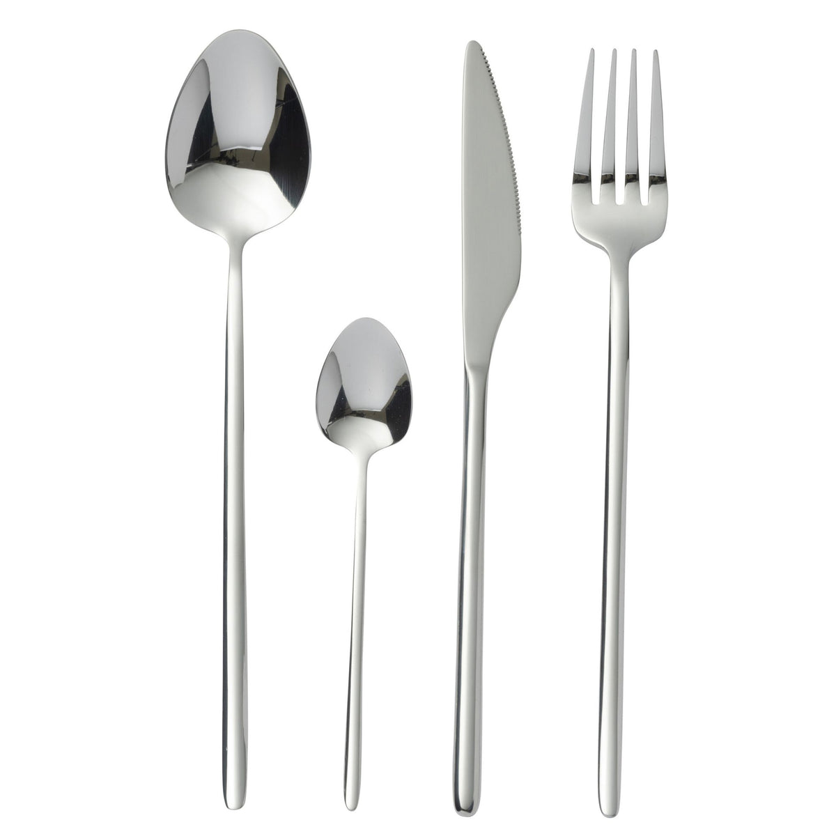 Set di posate Box C 24 pezzi Acciaio inossidabile Argento lucido J-Line