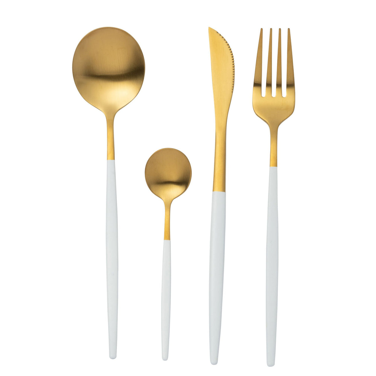 Set di posate Box A 24 pezzi Acciaio inossidabile Oro Bianco J-Line