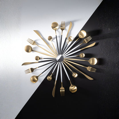 Set di posate Box A 24 pezzi Acciaio inossidabile Oro Bianco J-Line