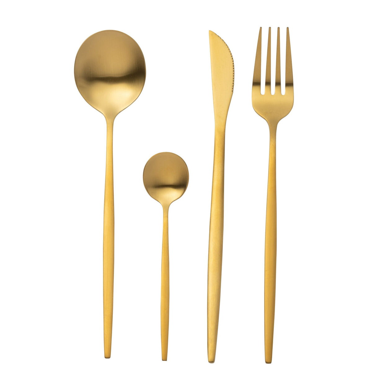Set di posate Box A 24 pezzi Acciaio inossidabile Oro opaco J-Line