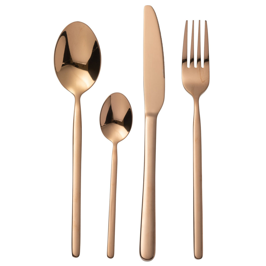 Set di posate Box B 24 pezzi Acciaio inossidabile Rame lucido J-Line