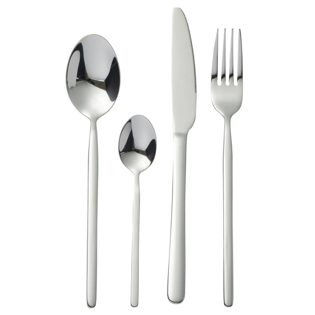 Set di posate Box B 24 pezzi Acciaio inossidabile Argento lucido J-Line