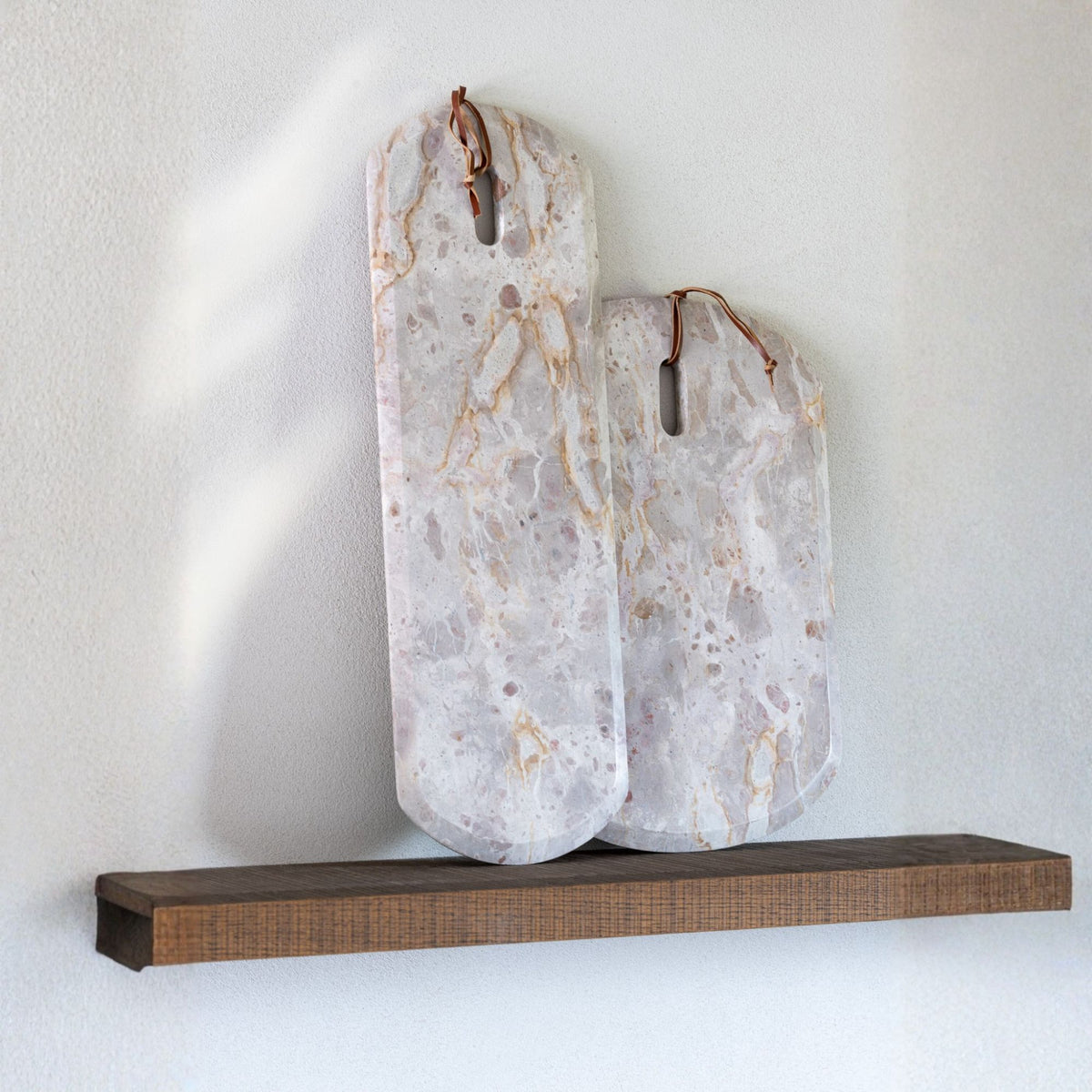 Tagliere rettangolare marmo beige grande - 60x20x2 cm