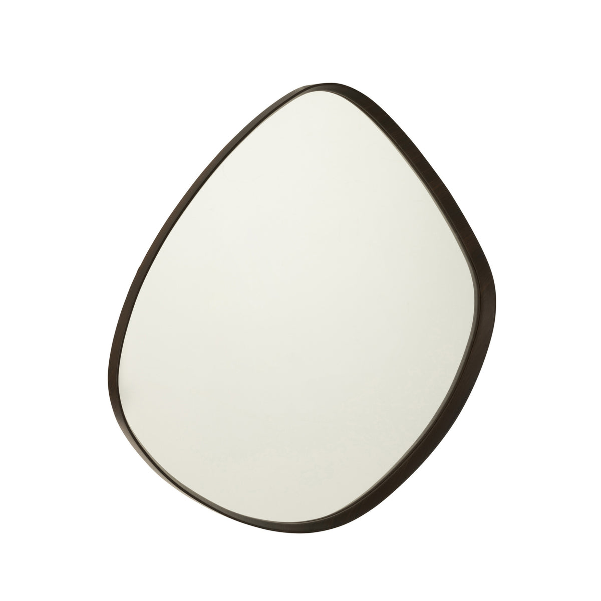 Specchio da parete Astratto Specchio/Mdf Marrone scuro Large