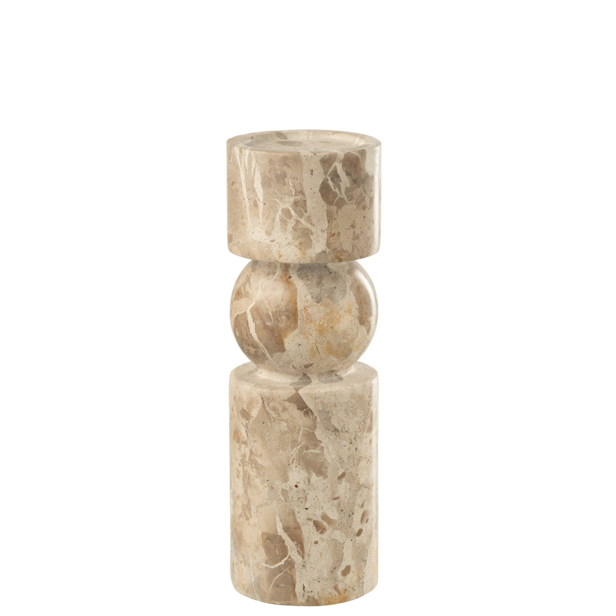 Portacandela Marmo Beige Large J-Line