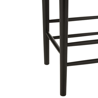 Sgabello da bar Oriental Legno di faggio/Corda Nero J-Line