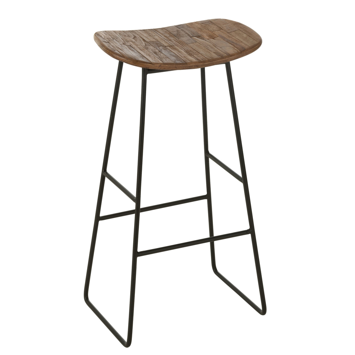 Sedia Rettangolare in Teak Riciclato Naturale Large J-Line