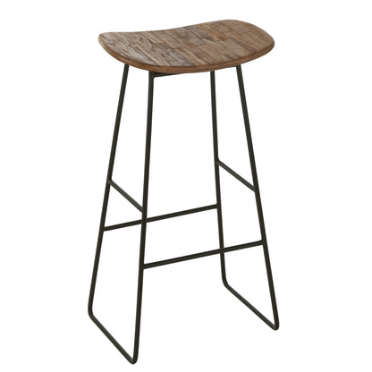 Sedia Rettangolare in Teak Riciclato Naturale Large J-Line