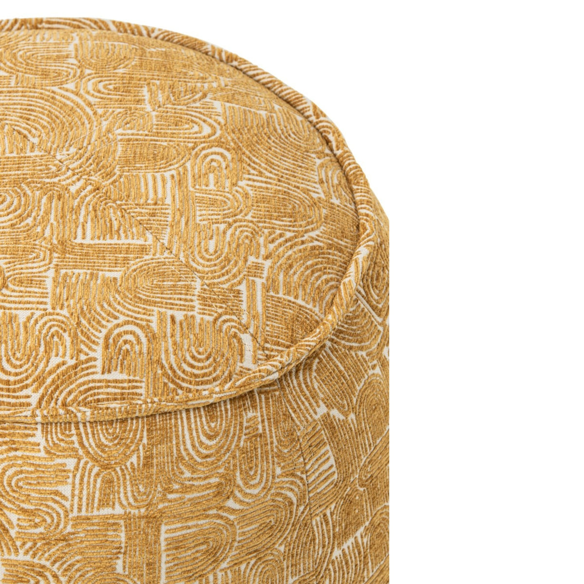 Pouf Alex Multiplex/Tessuto Giallo ocra J-Line