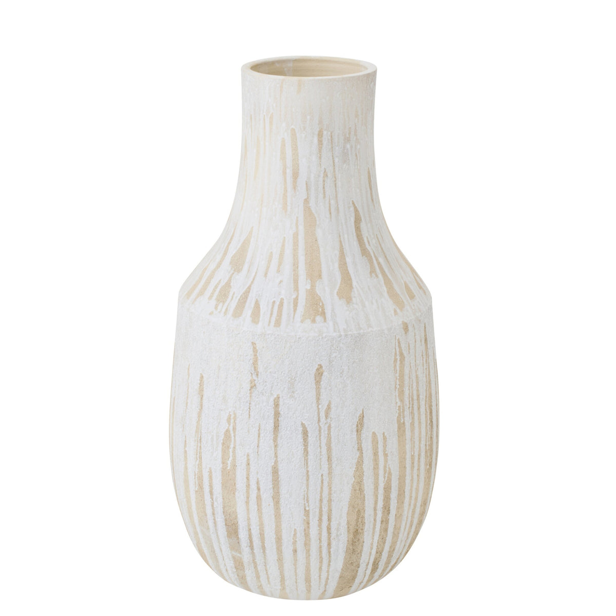 Vaso da terra in ceramica bianco/beige chiaro Large J-Line
