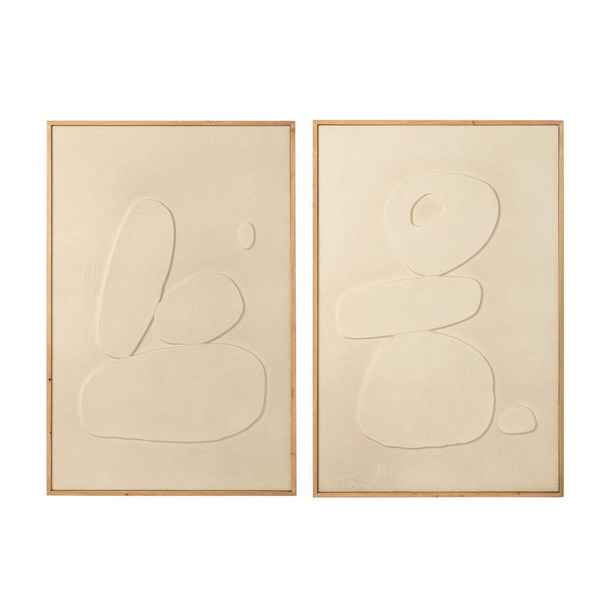 Decorazione da parete in MDF bianco assortimento di 2 J-Line