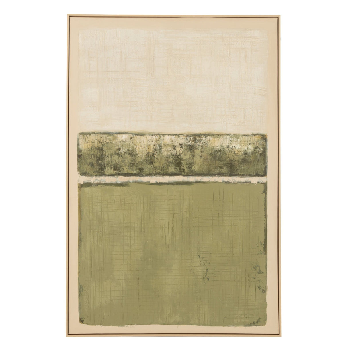 Quadro rettangolare in legno di pino beige/verde scuro J-Line