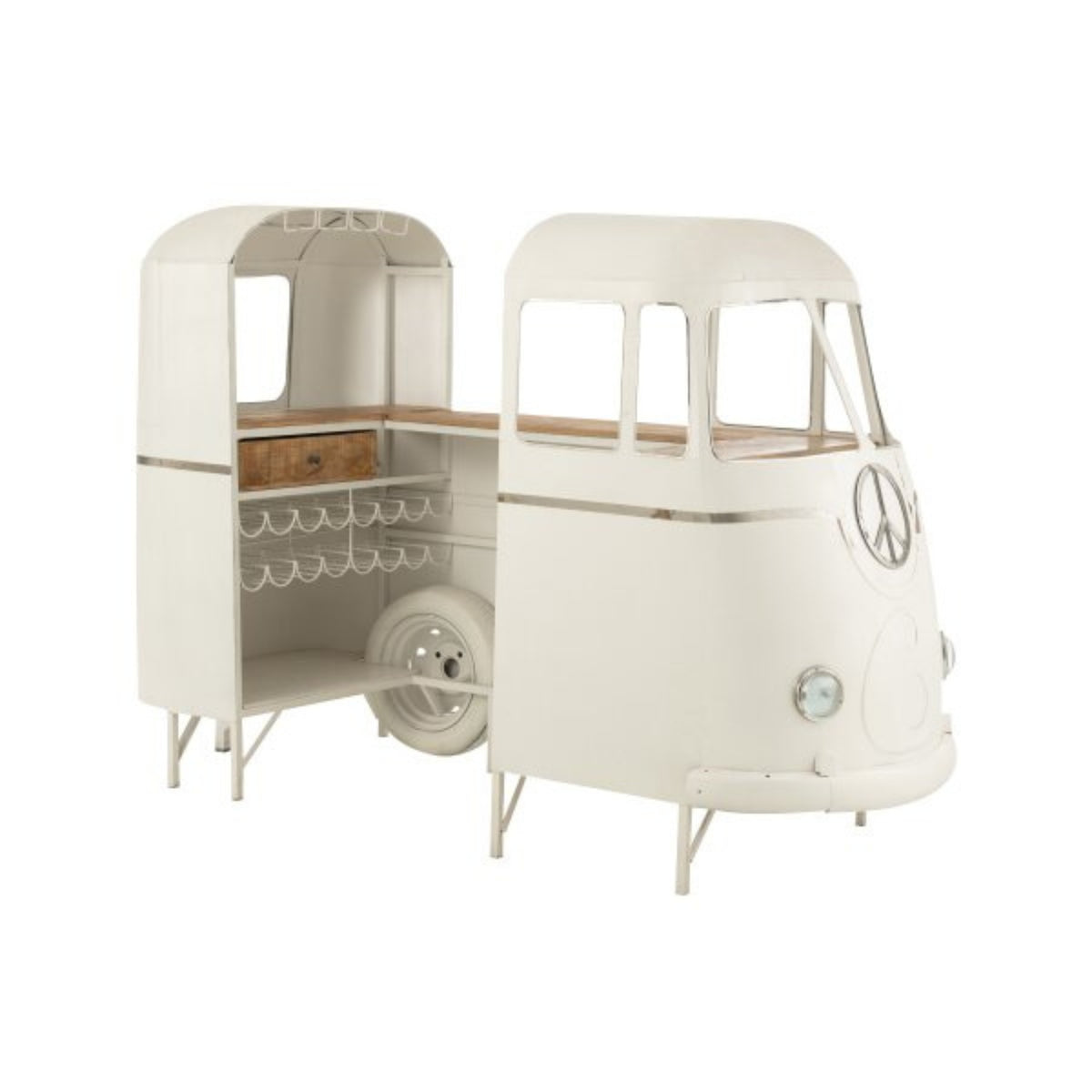 Mobiletto in ferro bianco J-Line