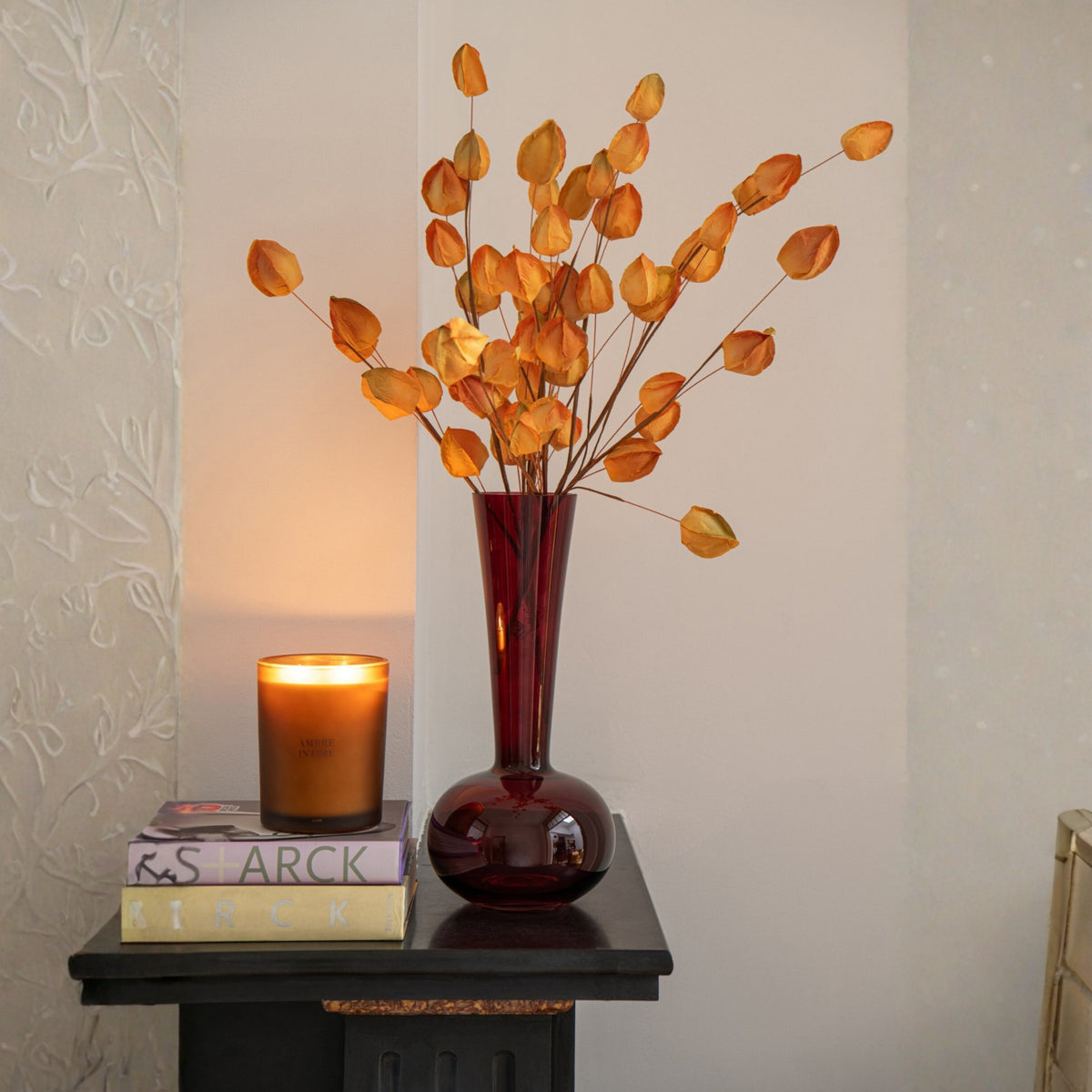 Vaso in vetro bordeaux J-Line