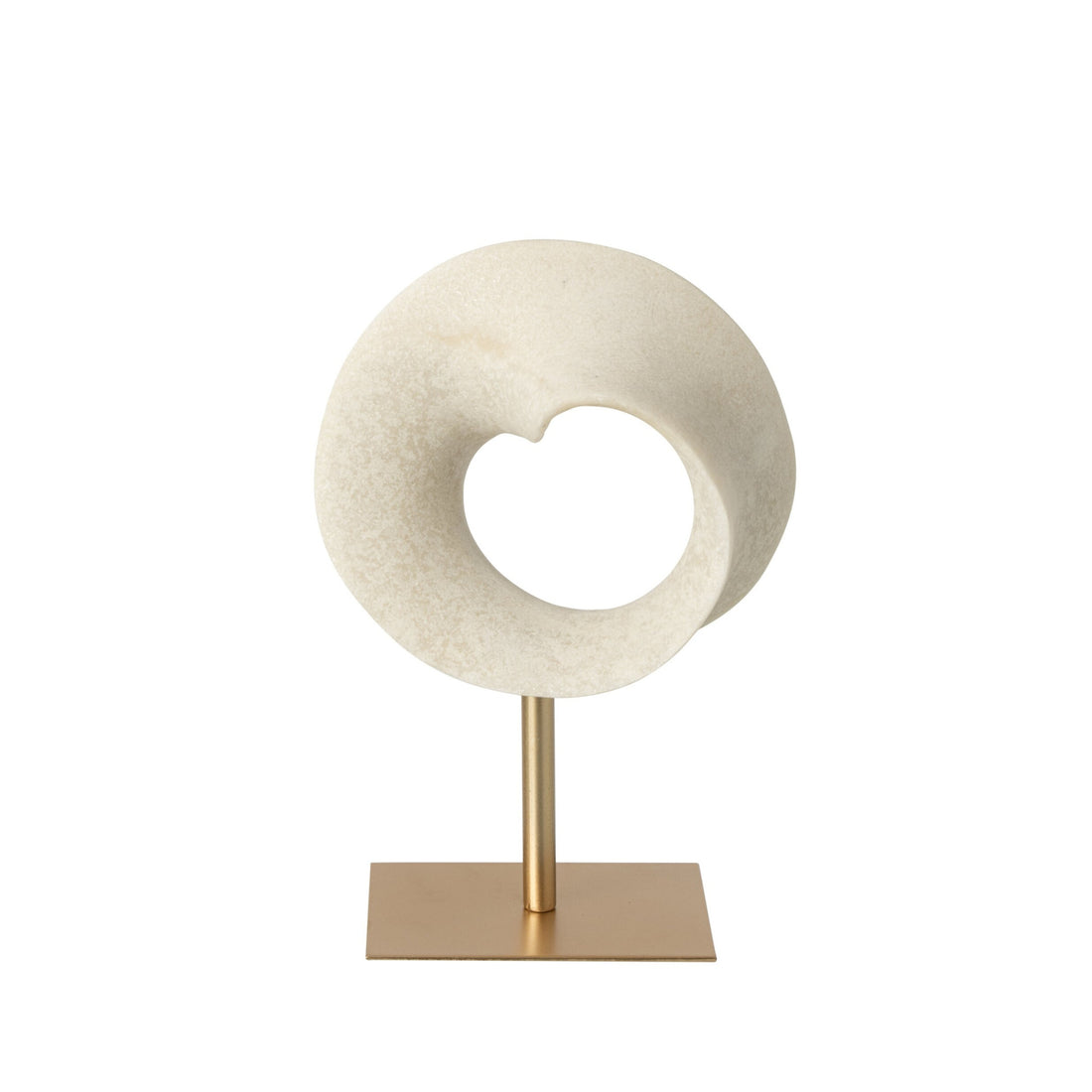 Decorazione Astratta in Resina Bianca/Oro Piccola J-Line