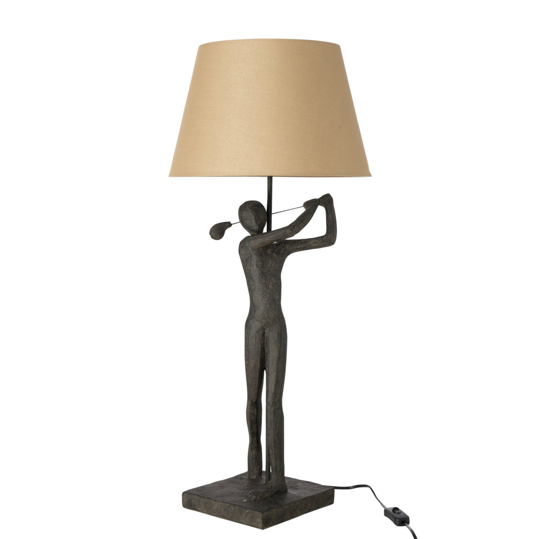 Lampada da tavolo Golfer in poliresina nera J-Line