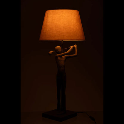 Lampada da tavolo Golfer in poliresina nera J-Line