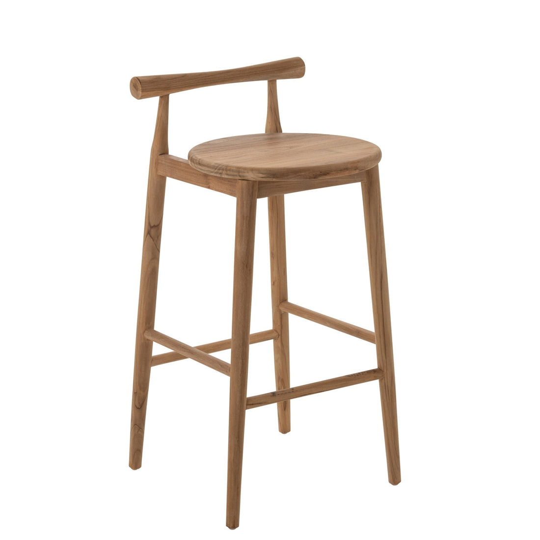 Sgabello da bar in teak naturale J-Line