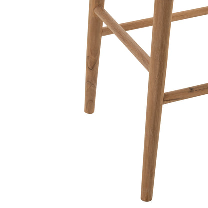 Sgabello da bar in teak naturale J-Line