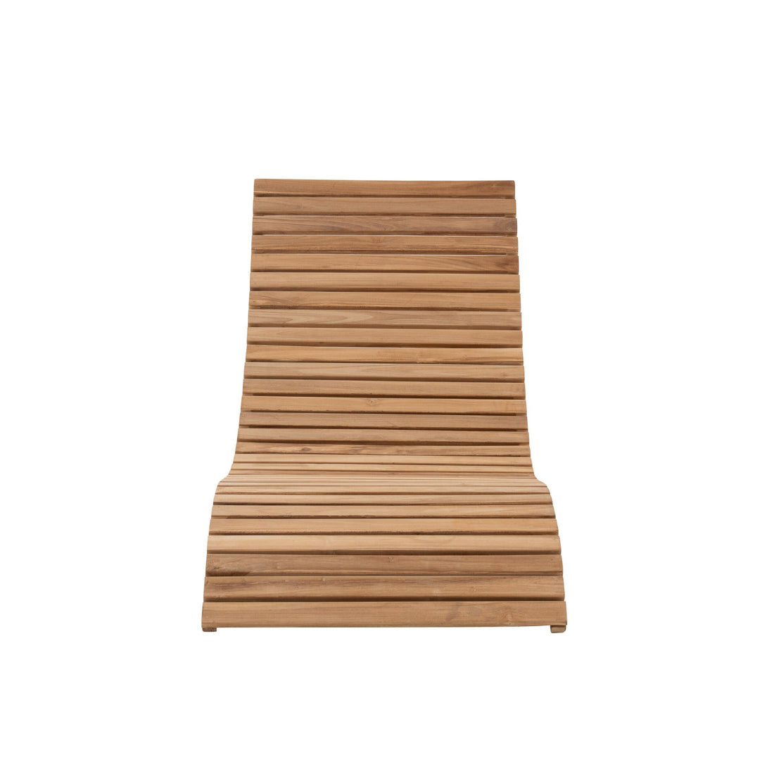 Lettino in legno di teak naturale J-Line