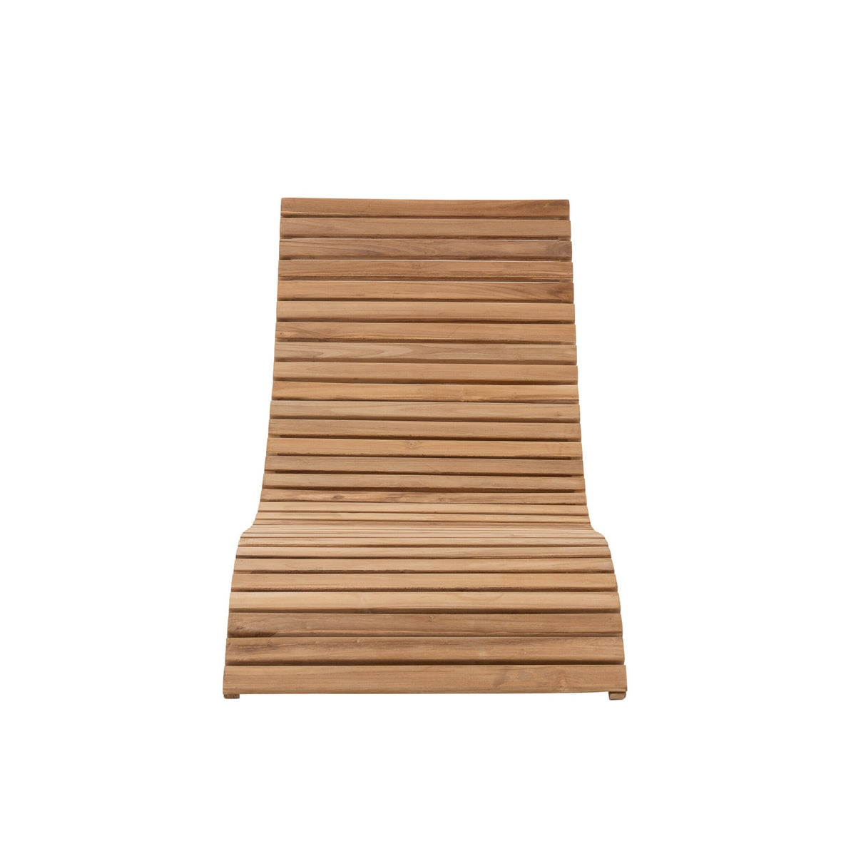 Lettino in legno di teak naturale J-Line