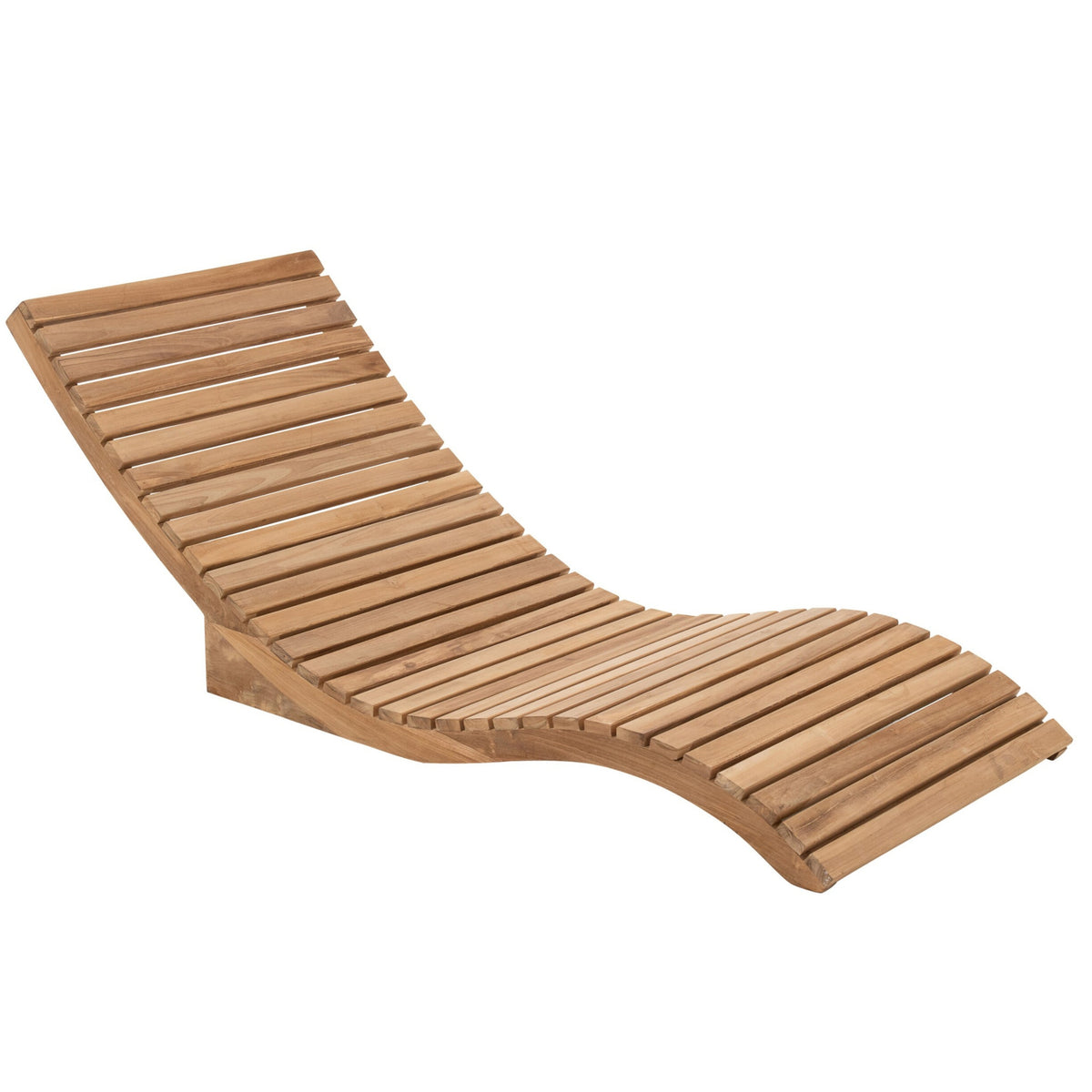 Lettino in legno di teak naturale J-Line