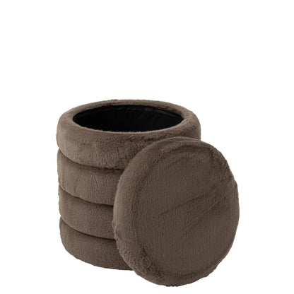 Pouf + Coperchio Mdf Tortora J-Line