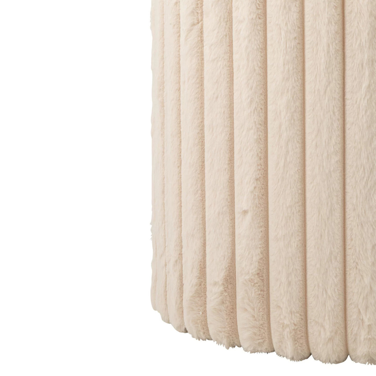 Pouf + Coperchio Scanalato MDF Beige J-Line
