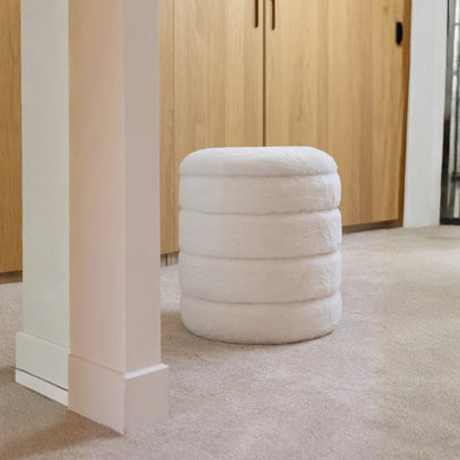 Pouf + Coperchio Mdf Bianco J-Line